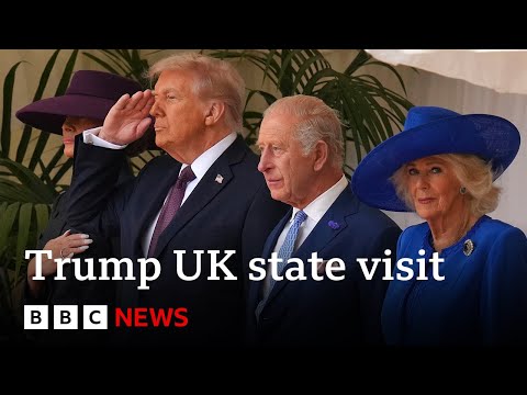 What happened during the first day of Donald Trump's UK state visit? | BBC News