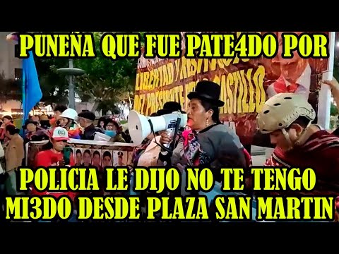 MANIFESTANTES DE HUANCAVELICA RECHAZAN PERS3CUCIÓN POLITICA A LOS MANIFESTANTES EN PERÚ..