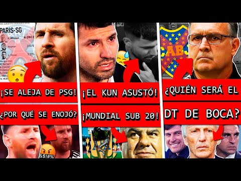 MESSI se ALEJA de PSG por ¿BARÇA? ¿Por qué se ENOJÓ?+ KUN asustó+ MARTINO rechazó BOCA ¿Hay otro DT?