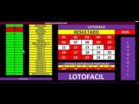 lotofacil resultado 3026