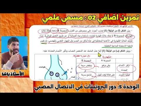 ثالثة ثانوي ✅ تمرين ✍️ إتصال عصبي + مناعة 🔥