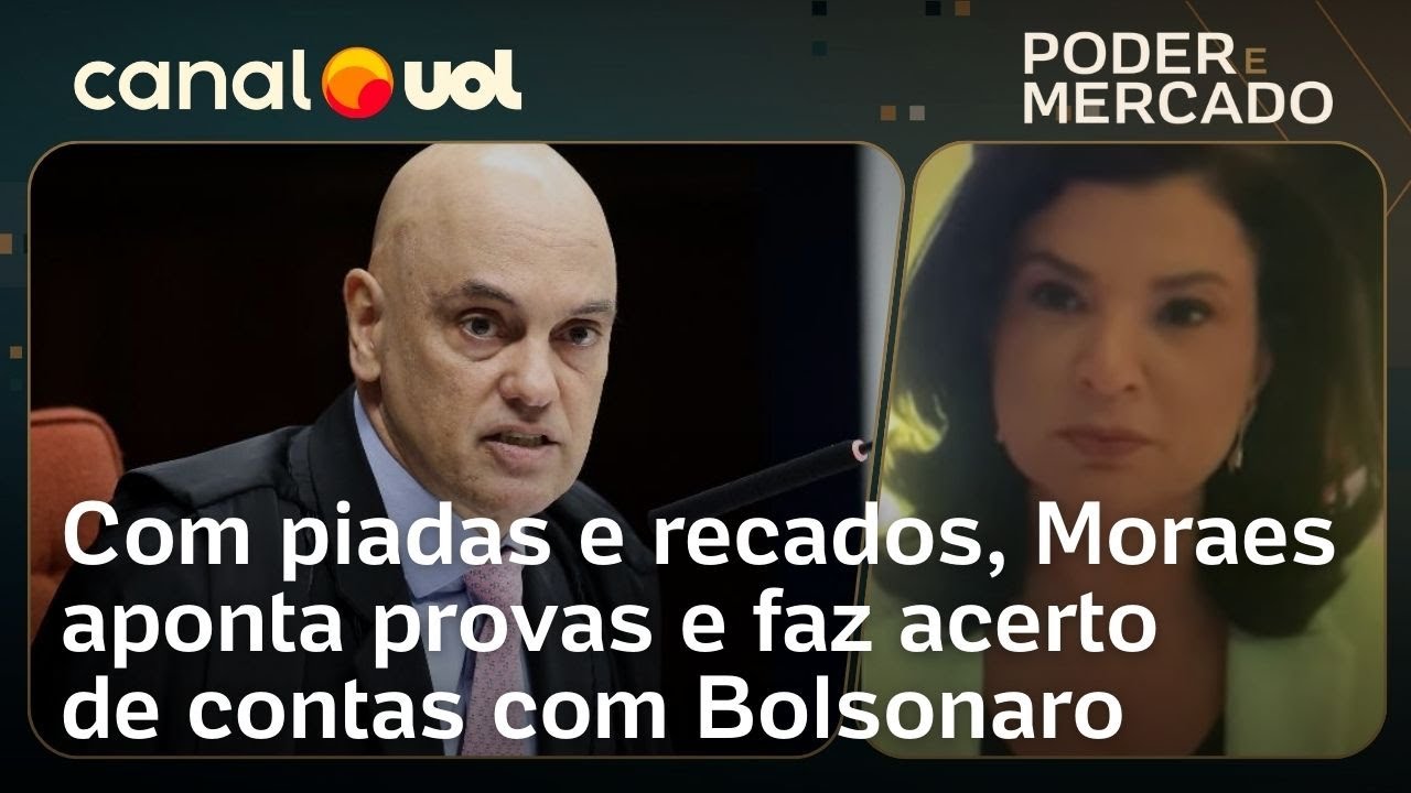Moraes faz piada cita excesso de provas e acerta contas com Bolsonaro | Raquel Landim
