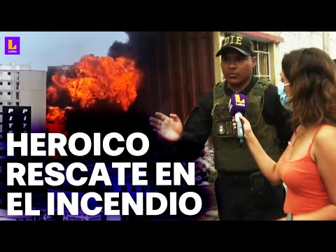 Policía rescata a dos niños en incendio de San Miguel: Tenía que entrar y sacarlos como sea