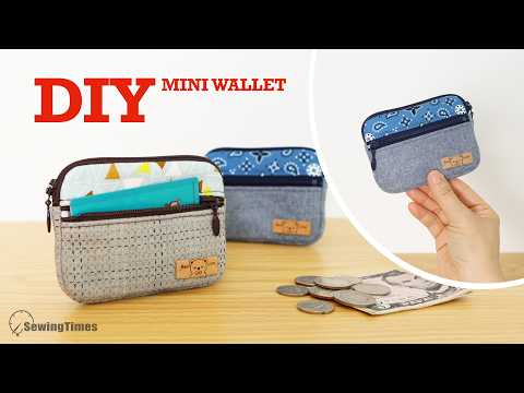 DIY Mini Wallet with Double Zipper 💕 Sewing Gift Anyone Will Love
