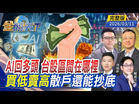 AI回多頭 台股區間在哪裡買低賣高 散戶還能抄底 ft.#朱岳中 #蘇威元 #游庭皓 #徐紹軒｜#金臨天下 20260311 完整版 @TVBSFinanceLive #台股 #石油 #記憶體 #AI