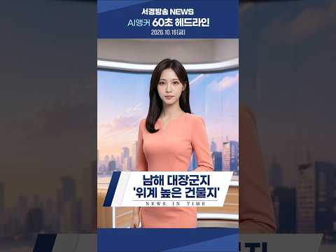 [주요 뉴스] 남해 대장군지 '위계 높은 건물지' | AI 아나운서가 전하는 오늘 꼭 알아야 할 뉴스 | 2026.10.16 뉴스