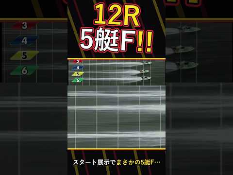 【競艇】スタ展示で5艇フライング!12R