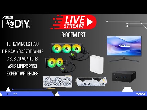 PCDIY Show #108 - TUF GAMING LC II AiO Coolers, MiniPC PN53, VU Monitors, PC Builds, Q&A and more.