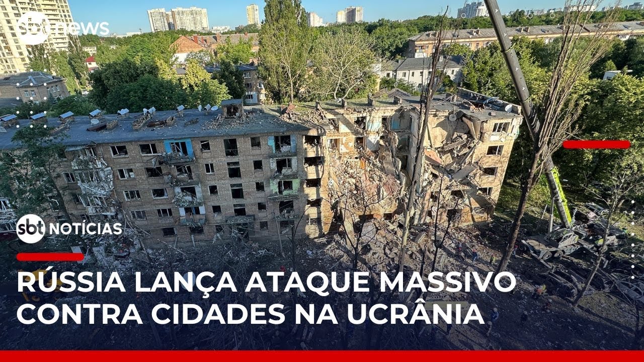 Ucrânia afirma que sofreu maior ofensiva aérea russa desde 2022 | #SBTNotícias