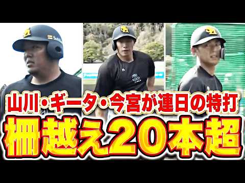 【合計20本超】山川穂高・柳田悠岐・今宮健太『豪華で豪快！連日のランチ特打に鷹ファンも心奪われる！』