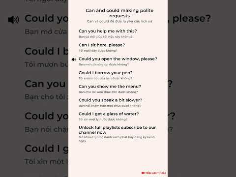 🚀 CAN & COULD: Yêu Cầu LỊCH SỰ Siêu Hay! 🌟 Luyện Nghe Tiếng Anh