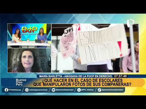 BDP María Barletta sobre caso de escolares que manipularon fotos de sus compañeras