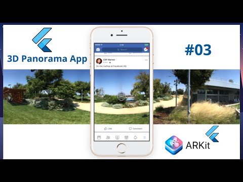 Flutter ARKit Augmented Reality Panorama 3D Image App Tutorial 03 – Panorama 360 Camera App Course