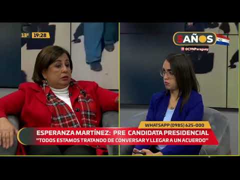 Esperanza Martínez: Queremos que la oposición se una