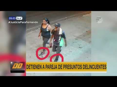Detienen a pareja de presuntos delincuentes en San Lorenzo