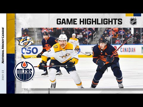 Predators @ Oilers 1/27/22 l NHL Highlights