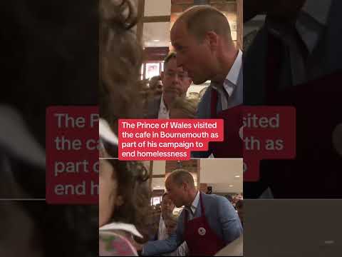 Prince William runs into football legend Gazza at Pret A Manger in Bournemouth