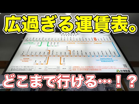 広大すぎる運賃表！ 遠い場所の切符で乗り鉄してみた。