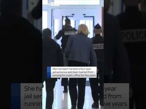Le Pen leaves court after guilty verdict