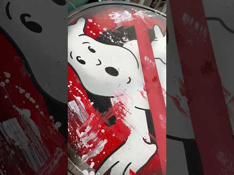 J’ai peint un panneau 🪧 #streetart #drawing #ghostbusters #painting