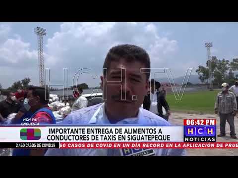 Entregan víveres a taxistas en #Siguatepeque