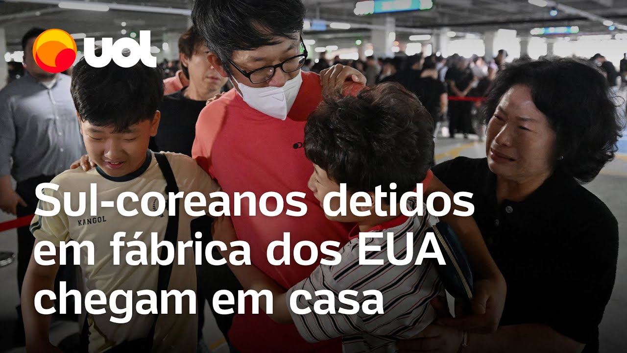 Sul coreanos presos pelo governo Trump em fábrica dos EUA chegam à Coreia