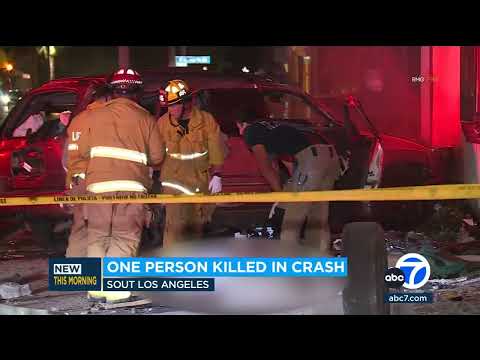 Driver killed, passenger injured after vehicle slams into South LA church