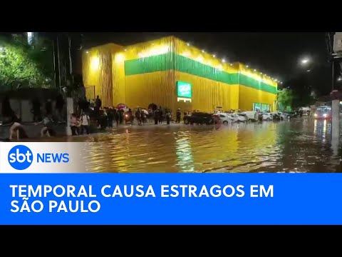 Temporal causa estragos na capital paulista | #SBTNewsnaTV(06/03/24)