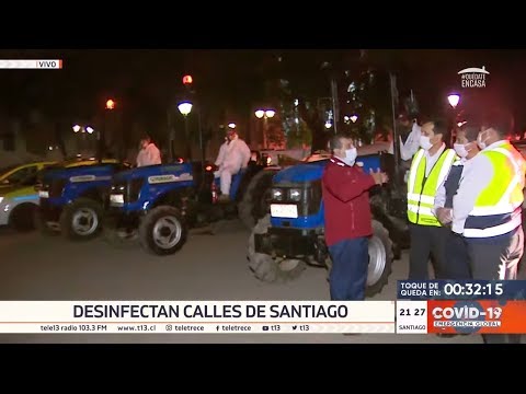 Comienza sanitización en las calles de Santiago para combatir contagios de COVID-19