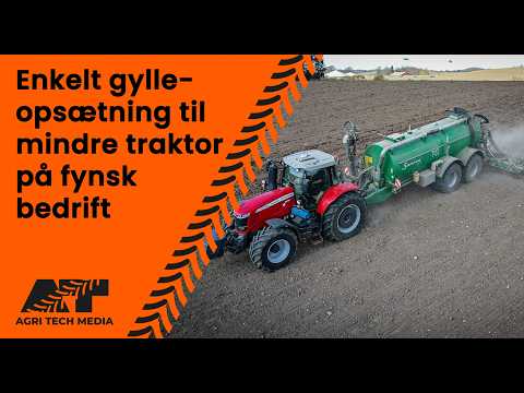 🇩🇰 Enkelt gylle-opsætning til mindre traktor på fynsk bedrift