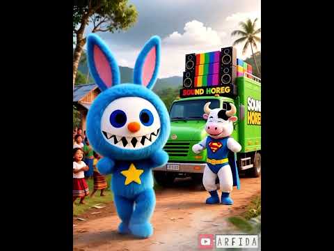 labubu dan sapi joget lucu banget  #tabolabale  #badut #labubu