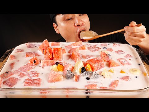 더위를 시원하게 날려줄 수박화채 먹방~!! 리얼사운드 ASMR social eating Mukbang(Eating Show)