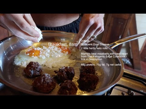 Quick, easy ketogenic foods so we can spend time living. Day of keto eating vlog, 2 big simple meals