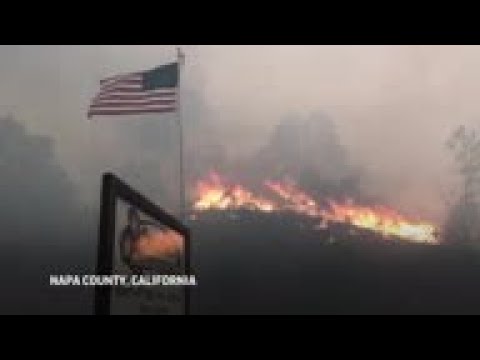 About 30 large fires burning in California