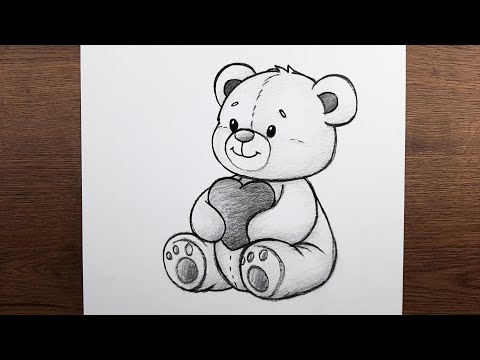 Kolay öğretici adım adım resimler nasıl çizilir - Sevimli ayıcık çizimi nasıl yapılır