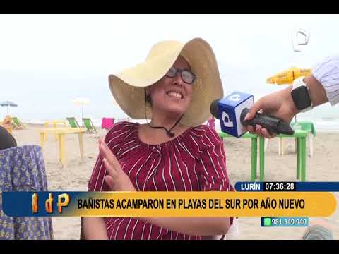 Lurín: bañistas acamparon en playas del sur por Año Nuevo