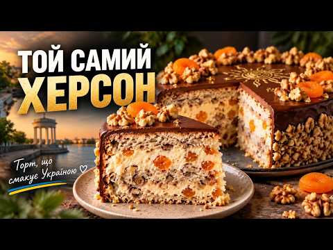 Торт ' Херсон " ❤️ Горіхове Безе , Білий Шоколад і Курага - Неймовірне Поєднання !