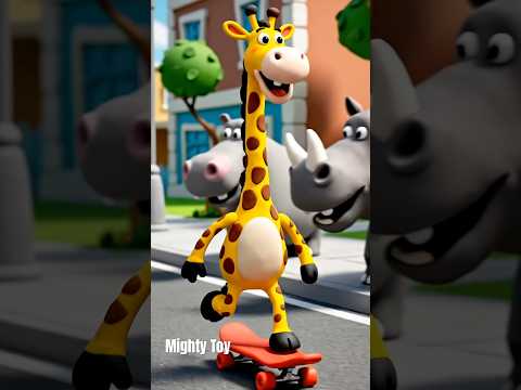 The Giraffe Can Dance while Skateboarding And Zebra?