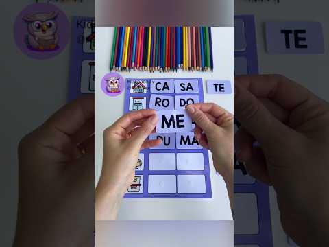 Atividade divertida das sílabas | Aprendendo a ler e escrever | Jogo das sílabas | Atividade