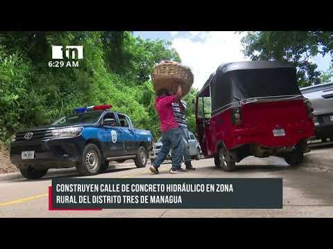 Construyen calle de concreto hidráulico en zona rural de Managua - Nicaragua