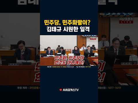 [⭐] 민주당 민주화팔이에 일침 날린 김태규 "민주당이 민주화한것도 아니예요"