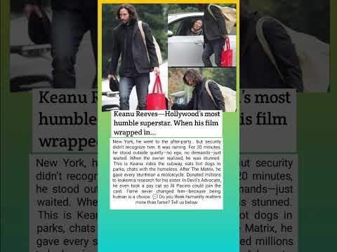 Keanu Reeves Proves Humanity Matters More Than Fame | The Most Humble Man in Hollywood #shorts