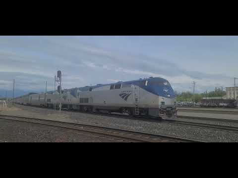 Amtrak 176 leads AMTK 5 in Roseville, CA