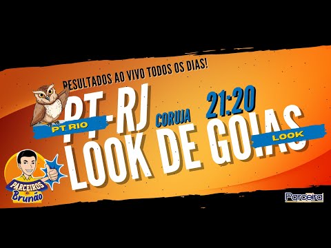 Resultado jogo do bicho ao vivo Parceiros do Brunão PT RIO 21h20 e Look Goiás 21h20 - 19/04/2024