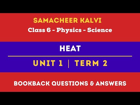 Heat Book Back Questions Answers | Unit 1 | Class 6 | Physics | Term 2 | Science | Samacheer Kalvi