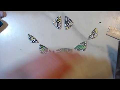 Polymer clay earrings using PolyClayPlay cutters