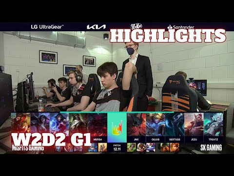 MSF vs SK - Highlights | Week 2 Day 2 S12 LEC Summer 2022 | Misfits vs SK Gaming W2D2