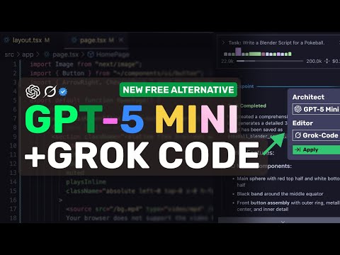 GPT-5 Mini + Grok Code: The NEW & BEST FREE / LOW COST Alternative to Claude!
