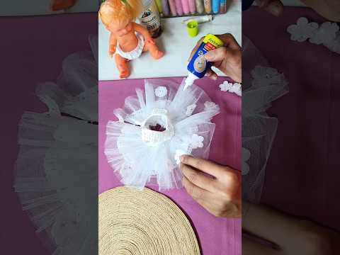 OMG! 😱 I Made Mini Princess Frock For My Childhood Doll 💫 #diy #doll #dress #amazing #craft