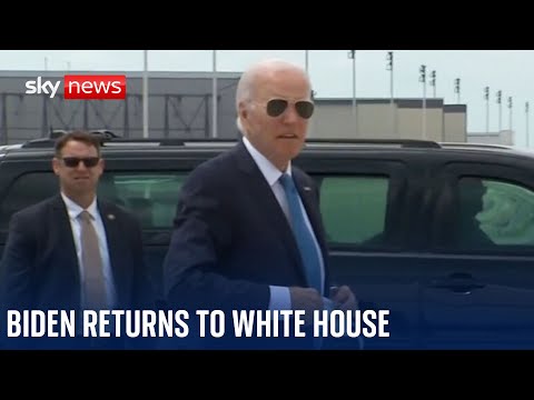 Biden tests negative for COVID as he returns to White House ahead of TV address